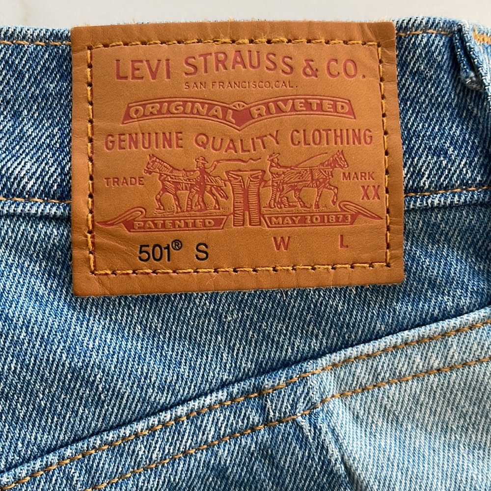 Levi’s 501 S Skinny Patchwork Jeans Button-Fly Wo… - image 5